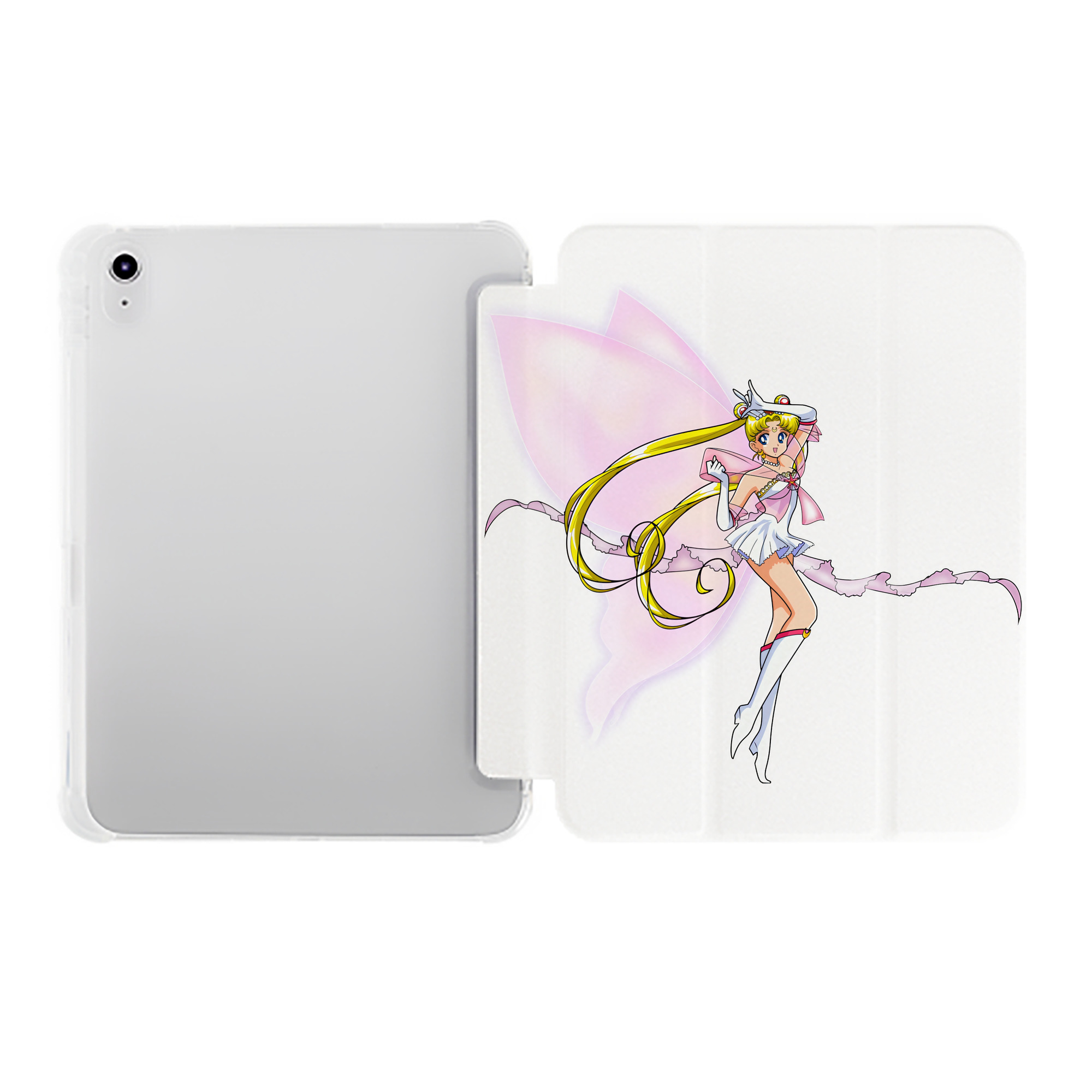 （画像用） 美少女戦士セーラームーン 月野 うさぎ つきの うさぎ Sailor Moon Tsukino Usagi IPad ケース ペン収納付き 三つ折りスタンド PUレザー×シリコン 対応機種9.5/10.5/10.9インチ